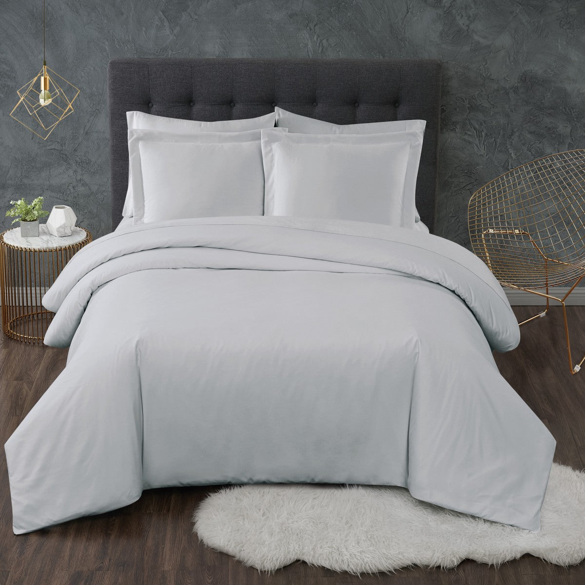  Truly Calm Antimicrobial Duvet Set Grey - Grey - Bonton