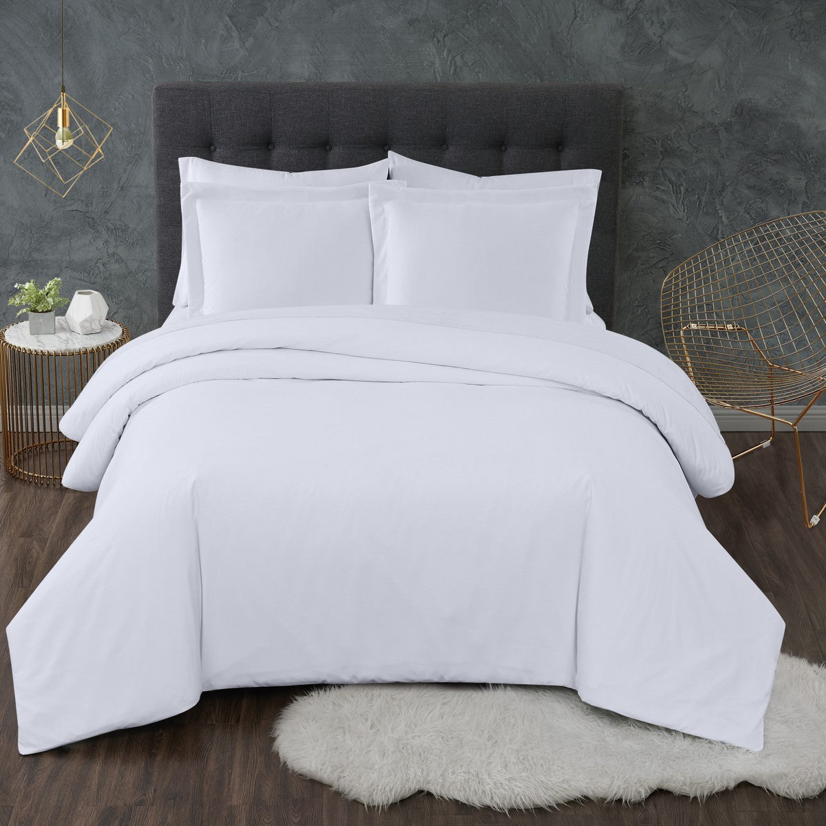  Truly Calm Antimicrobial Duvet Set White - White - Bonton