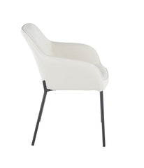 Daniella Dining Chair - Set of 2 Black & Cream