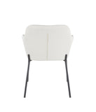 Daniella Dining Chair - Set of 2 Black & Cream