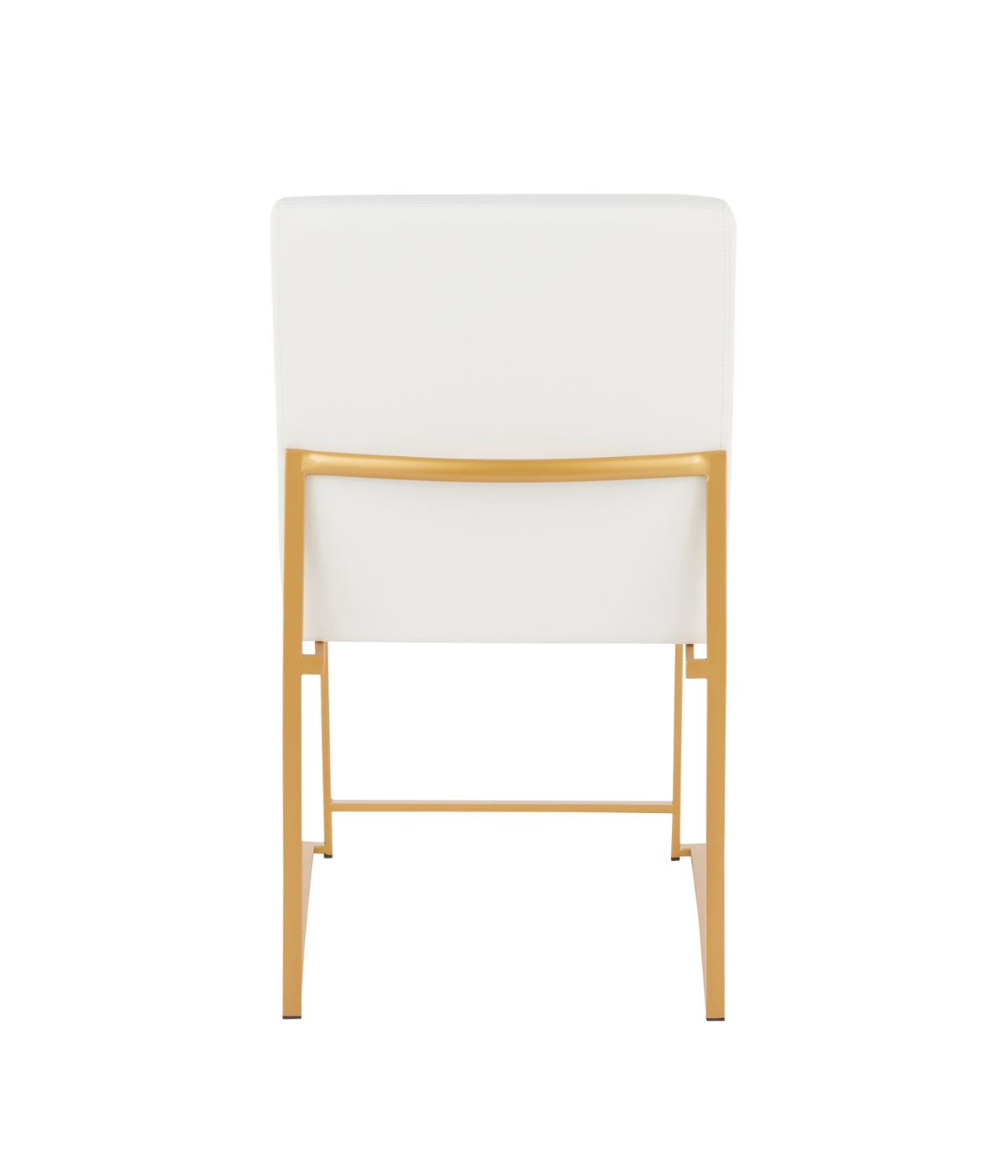  LumiSource High Back Fuji Gold Dining Chair - Set of 2 Gold & White - Gold & White - Bonton