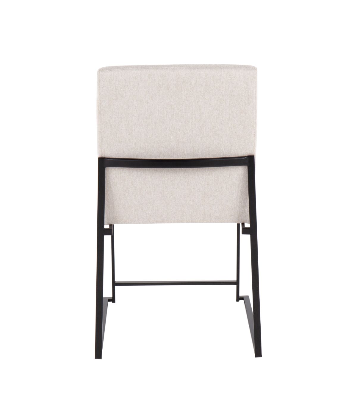  LumiSource High Back Fuji Dining Chair - Set of 2 Black & Beige - Black & Beige - Bonton