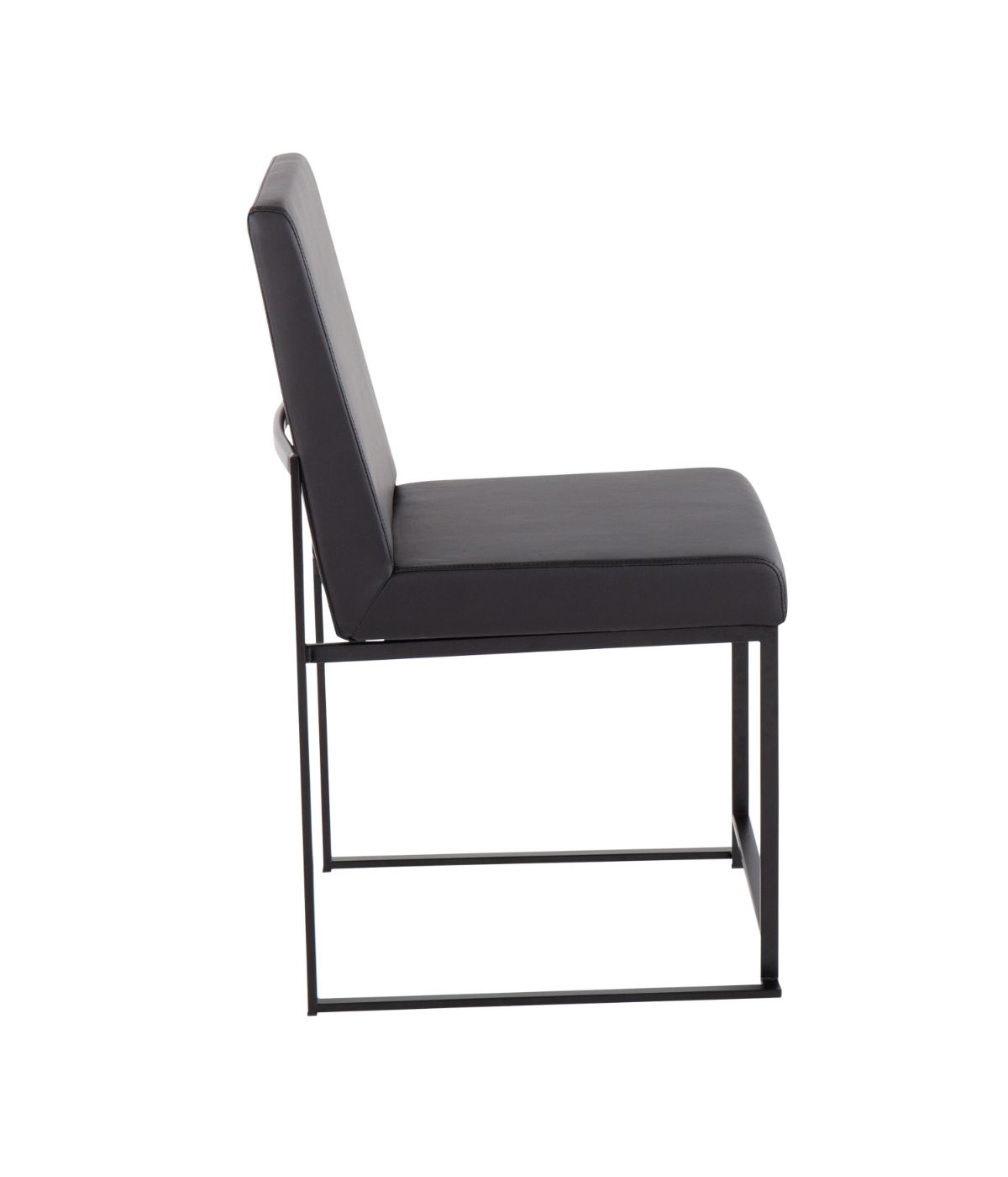  LumiSource High Back Leather Fuji Black Dining Chair - Set of 2 Black - Black - Bonton