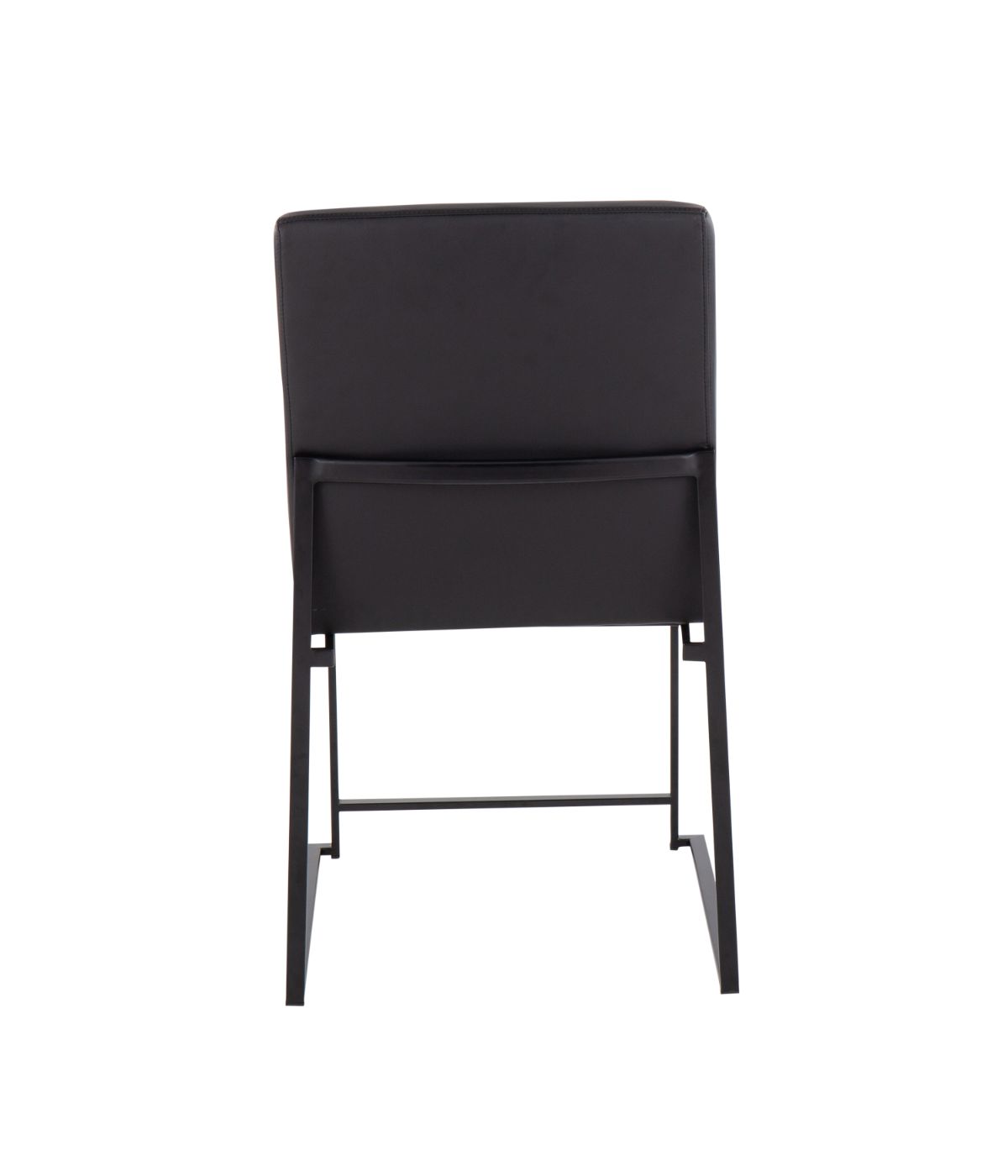  LumiSource High Back Leather Fuji Black Dining Chair - Set of 2 Black - Black - Bonton