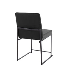 High Back Fuji Dining Chair - Set of 2 Black