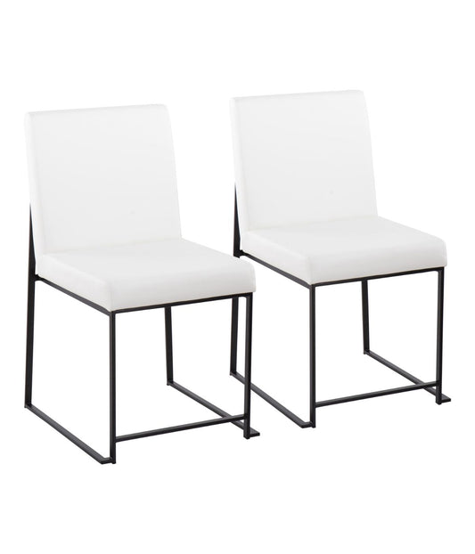 High Back Fuji Dining Chair - Set of 2 Black & White