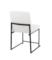 High Back Fuji Dining Chair - Set of 2 Black & White