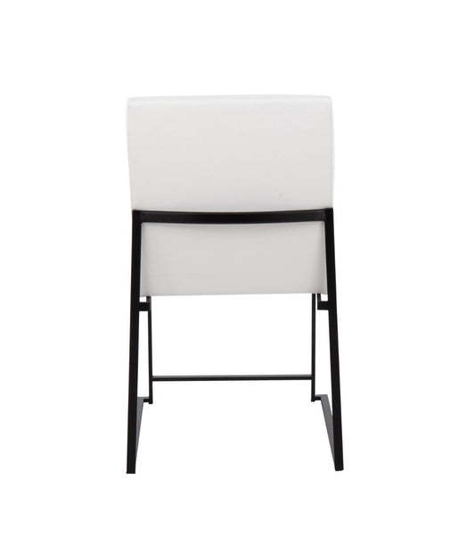 High Back Fuji Dining Chair - Set of 2 Black & White