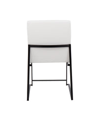 High Back Fuji Dining Chair - Set of 2 Black & White