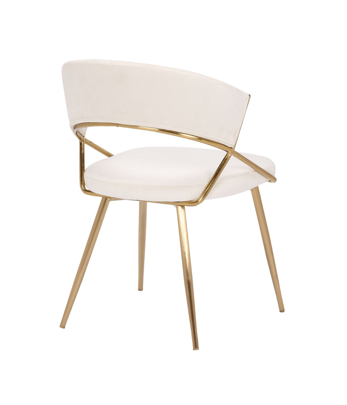 Jie Dining Chair - Set of 2 Gold & Cream