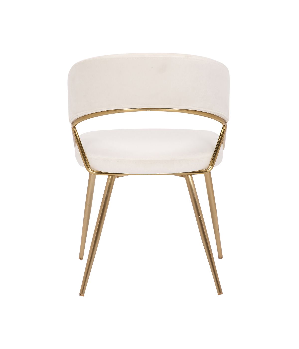  LumiSource Jie Dining Chair - Set of 2 Gold & Cream - Gold & Cream - Bonton