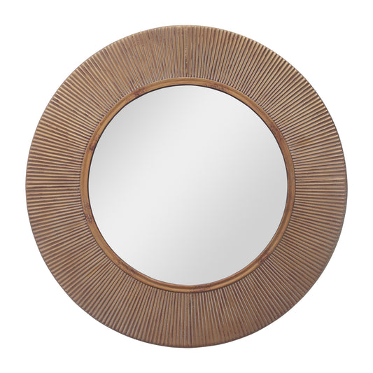 Metal Framed Round Wall Mirror