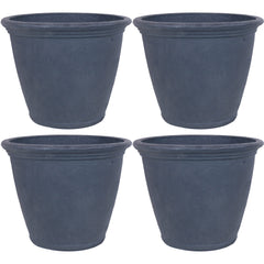 Anjelica Polyresin Unbreakable Double-Walled UV-Resistant Flower Pot Planter - 24" Pack of 4