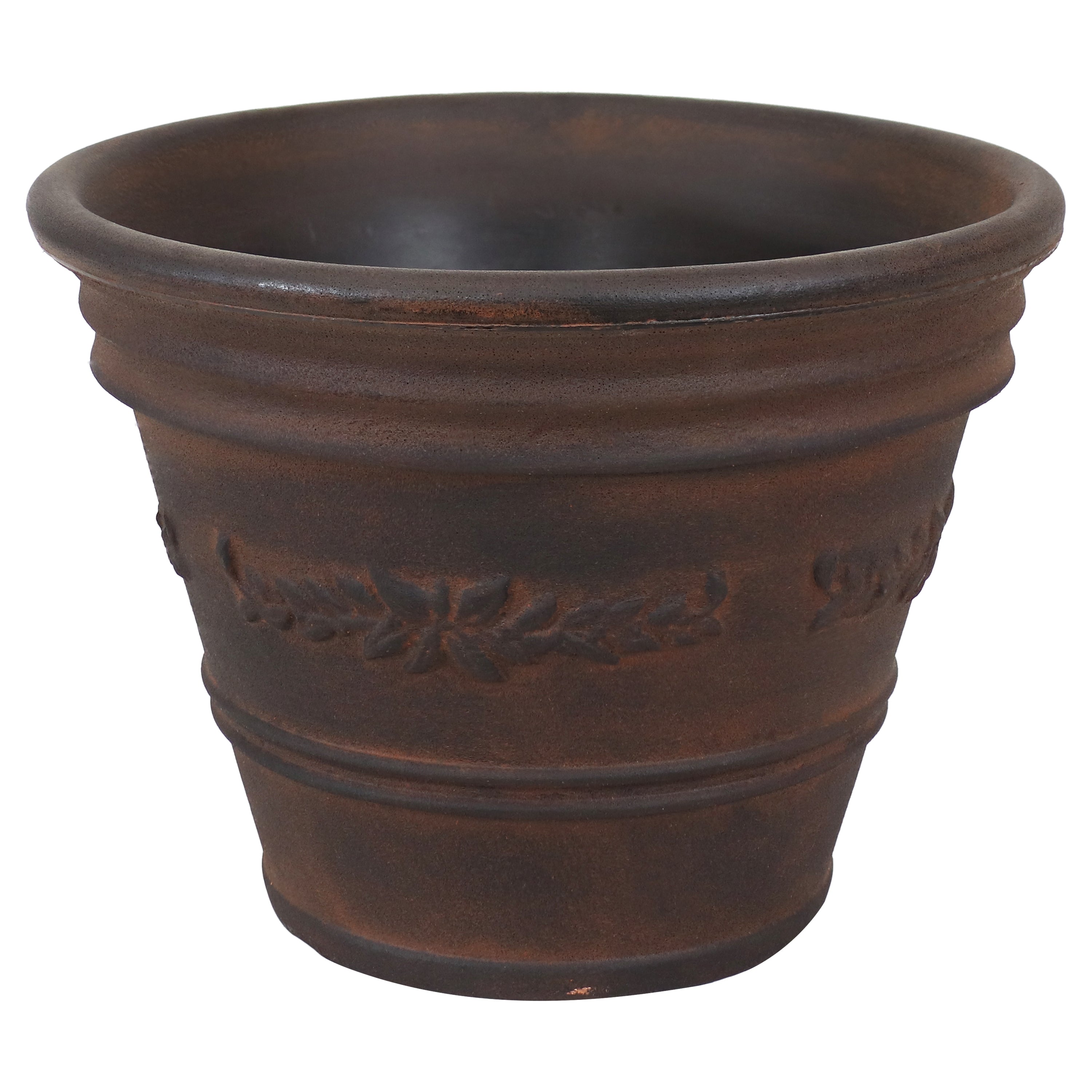  Sunnydaze Decor Laurel Polyresin Heavy-Duty Double-Walled UV-Resistant Flower Pot Planter - 13