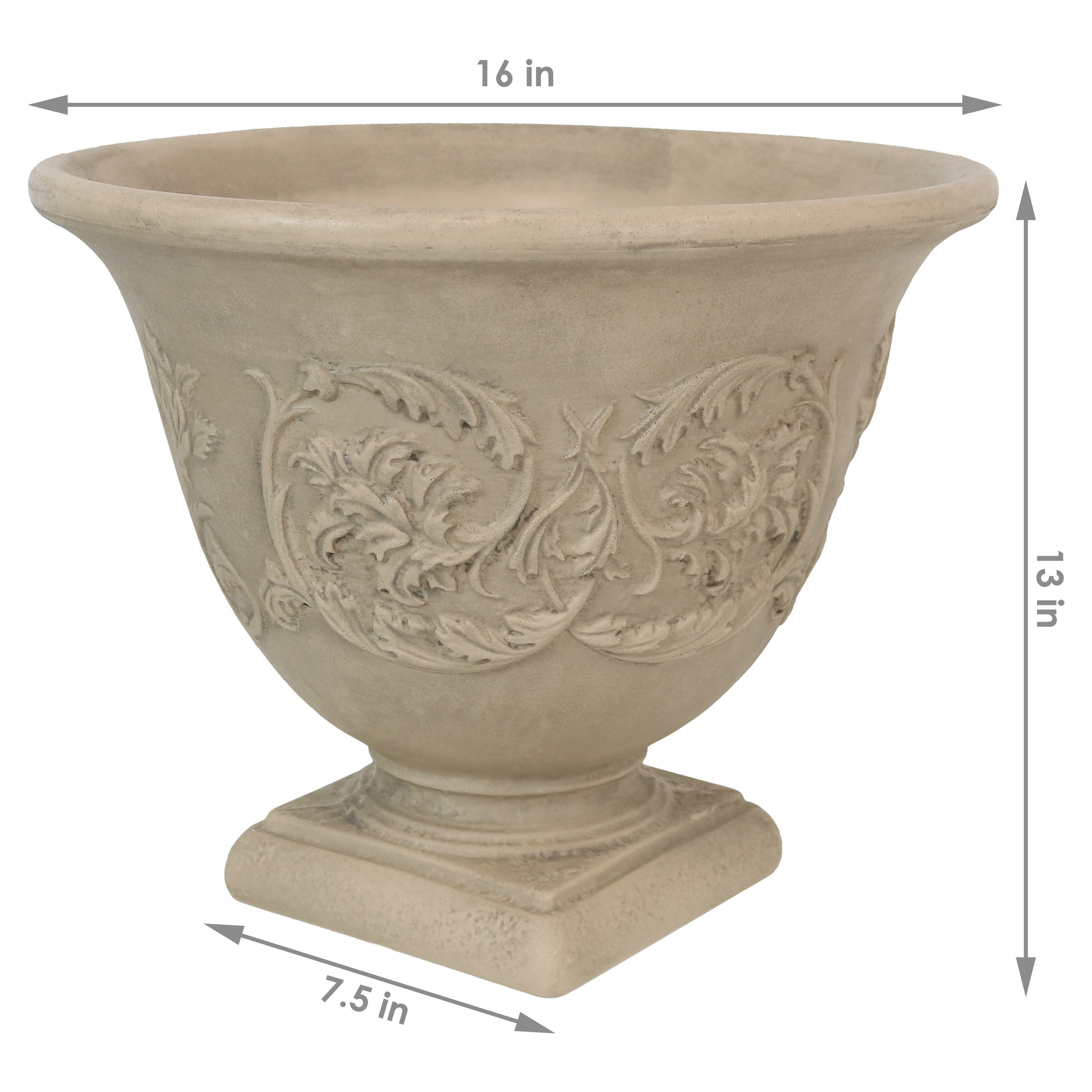  Sunnydaze Decor Darcy Double-Walled Flower Pot Planter 16