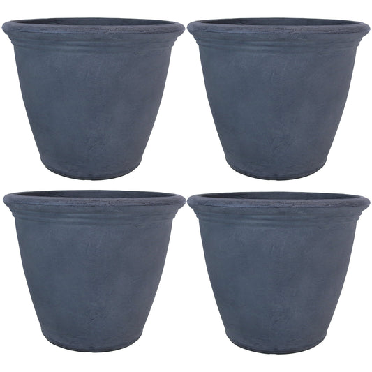 Anjelica Weather-Resistant Double-Walled Flower Pot Planter - 20" - Sable Finish 3