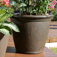 Anjelica Polyresin Unbreakable Double-Walled UV-Resistant Flower Pot Planter - 24"