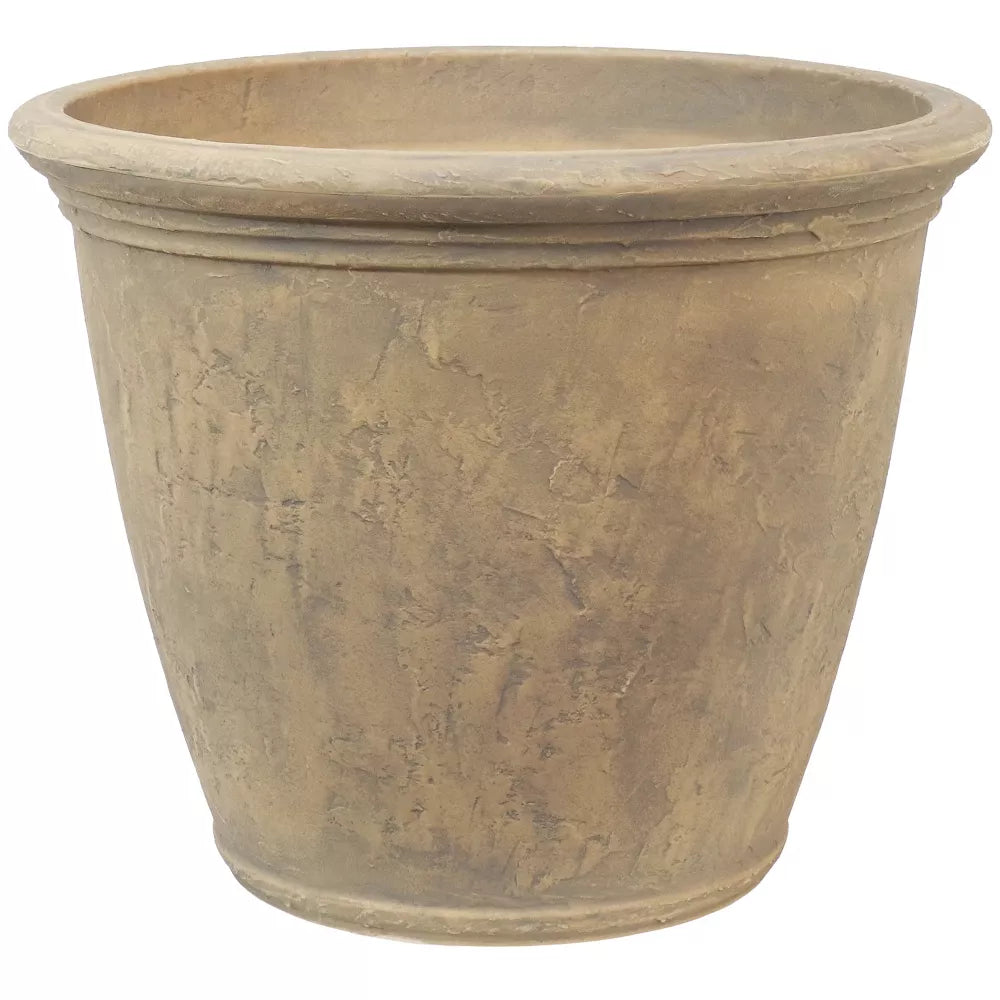  Sunnydaze Decor Anjelica Polyresin Unbreakable Double-Walled UV-Resistant Flower Pot Planter - 24