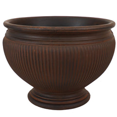 Weather-Resistant Double-Walled Elizabeth Ribbed Urn Flower Pot Planter - 15"