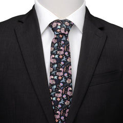 Alice in Wonderland Cheshire Cat Black Men's Tie