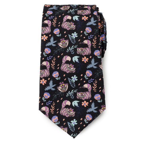 Alice in Wonderland Cheshire Cat Black Men's Tie