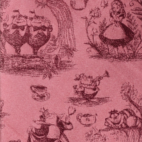 Alice in Wonderland Dusty Red Men's Tie