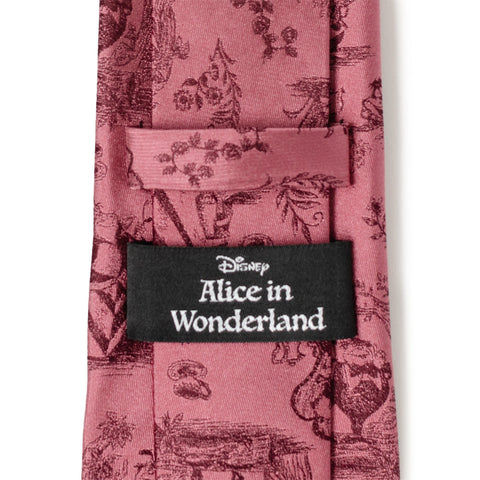 Alice in Wonderland Dusty Red Men's Tie