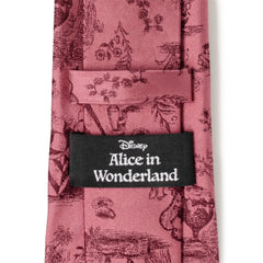 Alice in Wonderland Dusty Red Men's Tie