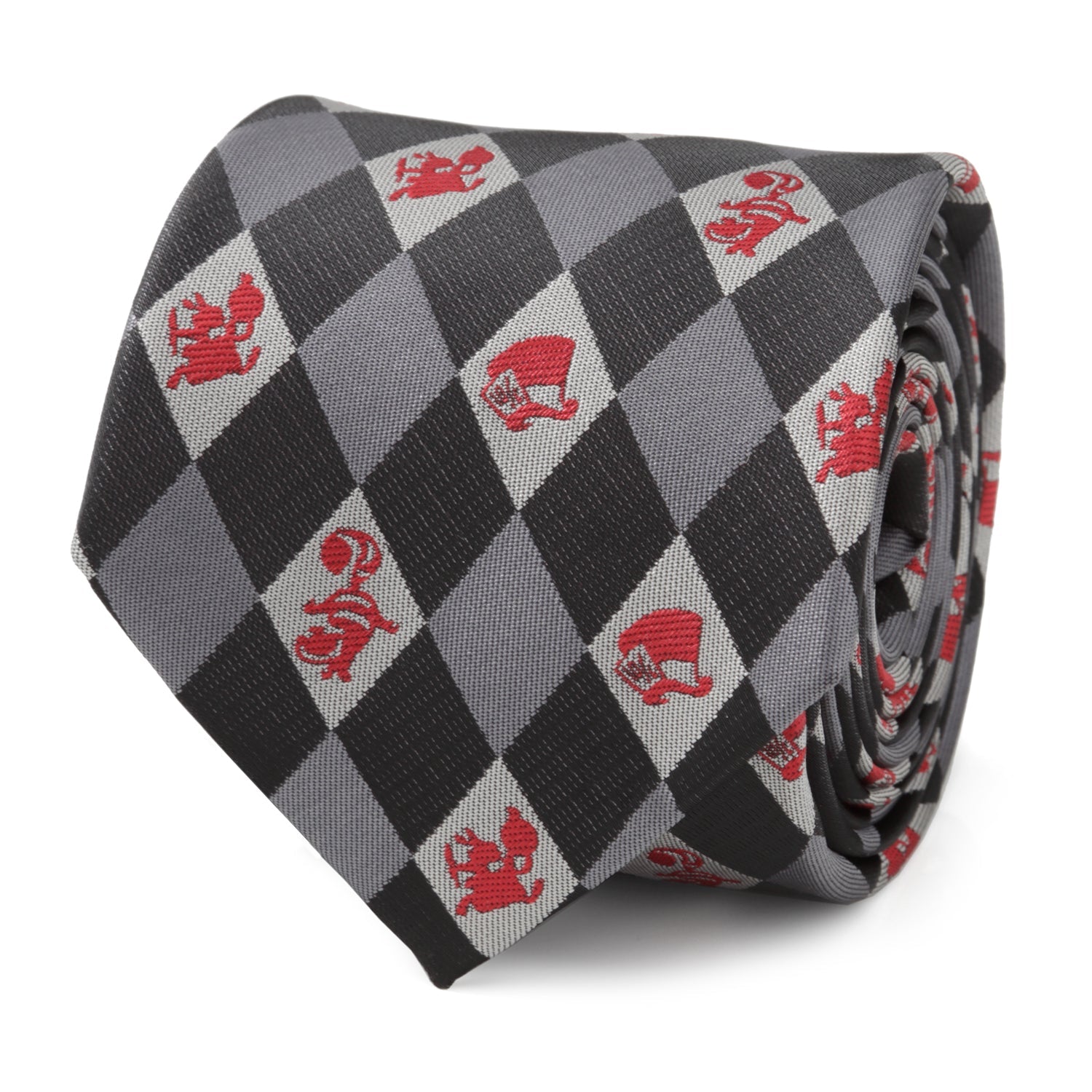  Cufflinks Alice in Wonderland Gray Men's Tie - Default Title - Bonton