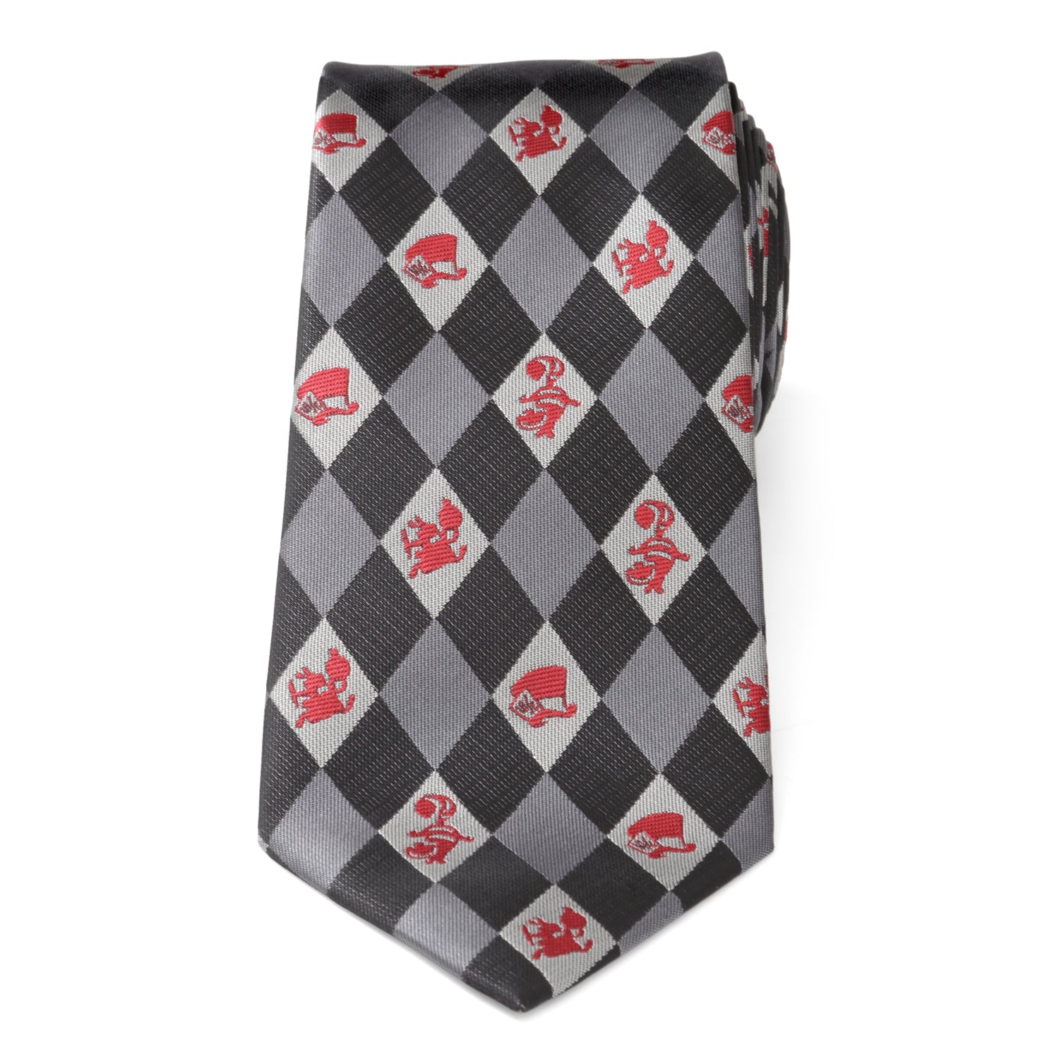  Cufflinks Alice in Wonderland Gray Men's Tie - Default Title - Bonton