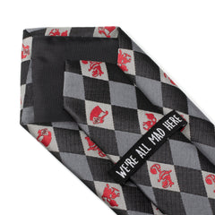 Alice in Wonderland Gray Men's Tie