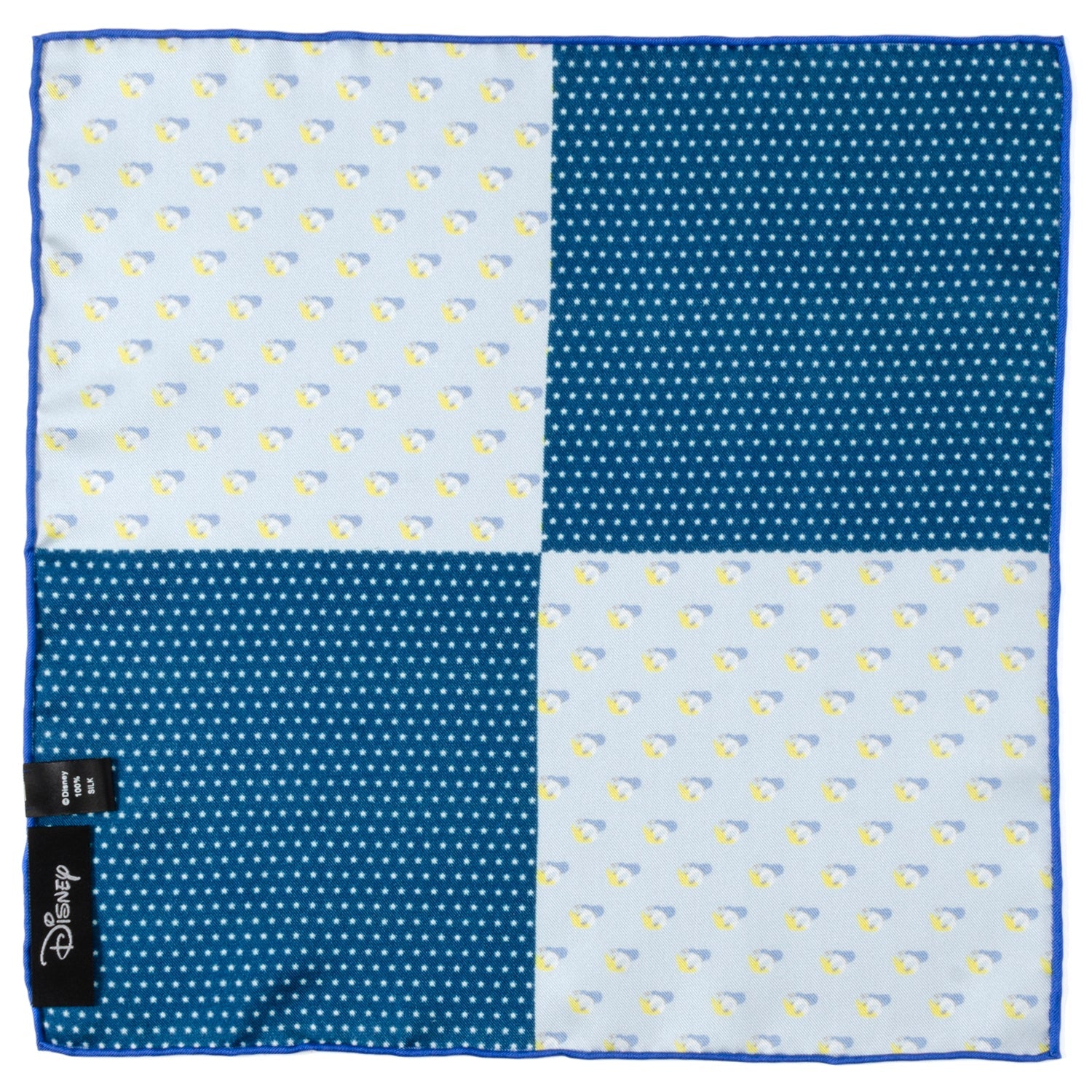  Cufflinks Donald Duck Blue Pocket Square - Default Title - Bonton