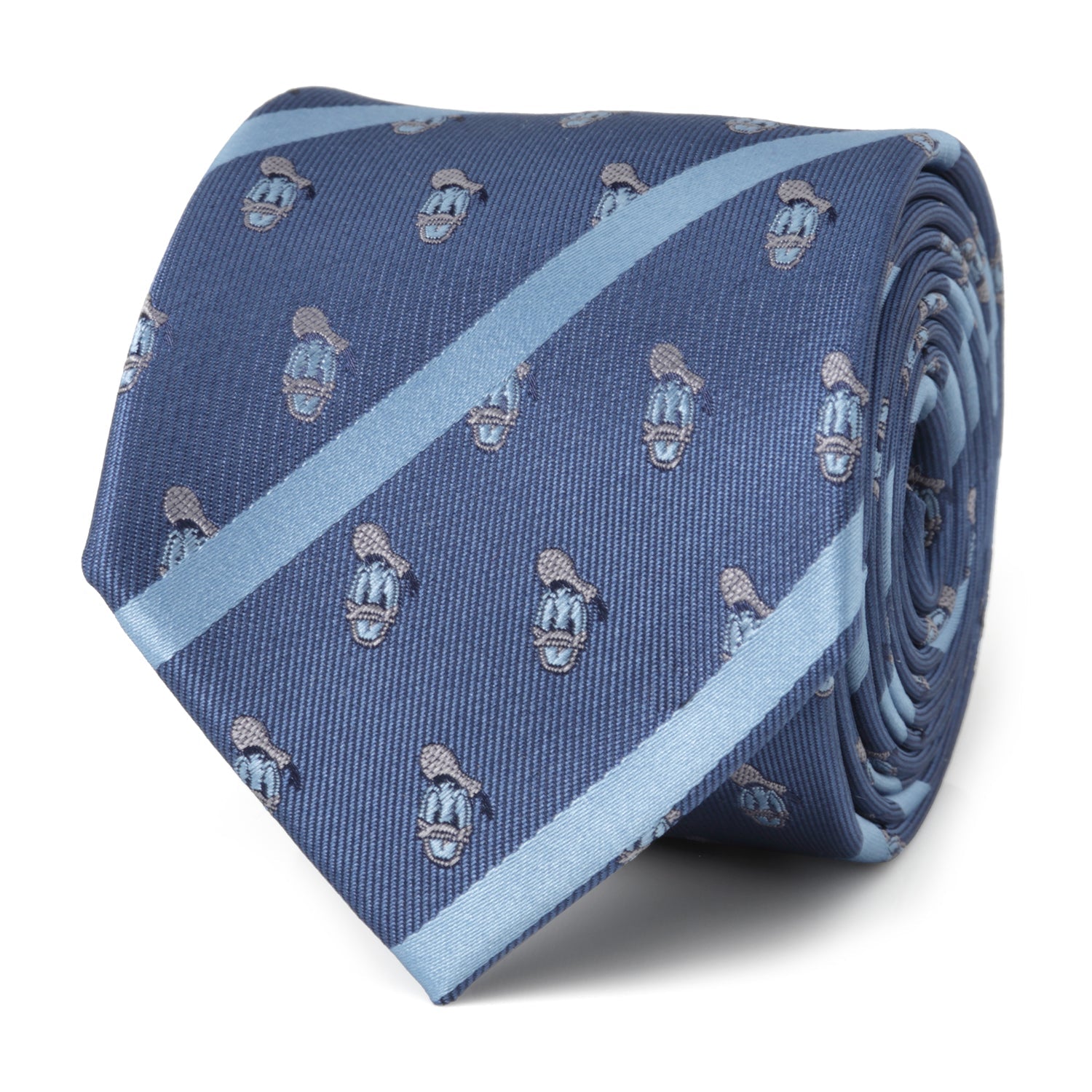  Cufflinks Donald Duck Stripe Blue Men's Tie - Default Title - Bonton