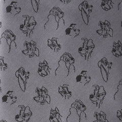 Dog Print Gray Men's Tie