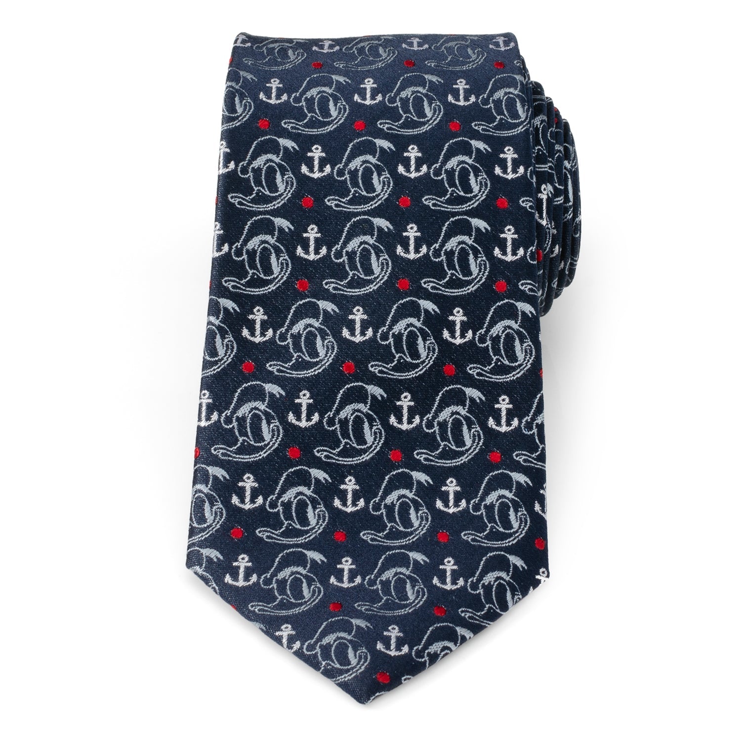  Cufflinks Donald Duck Anchor Navy Blue Men's Tie - Default Title - Bonton