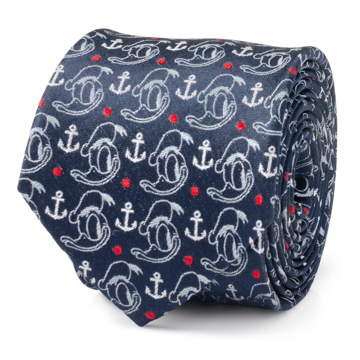  Cufflinks Donald Duck Anchor Navy Blue Men's Tie - Default Title - Bonton