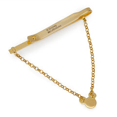 Mickey Gold Crystal Chain Tie Bar