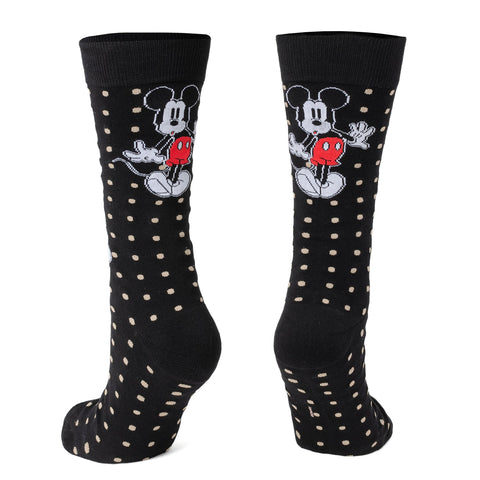 Mickey Dot Sock and Mickey Blue Lapel Pin Gift Set