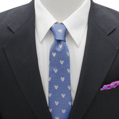 Mickey Mouse Blue Pin Dot Men's Tie