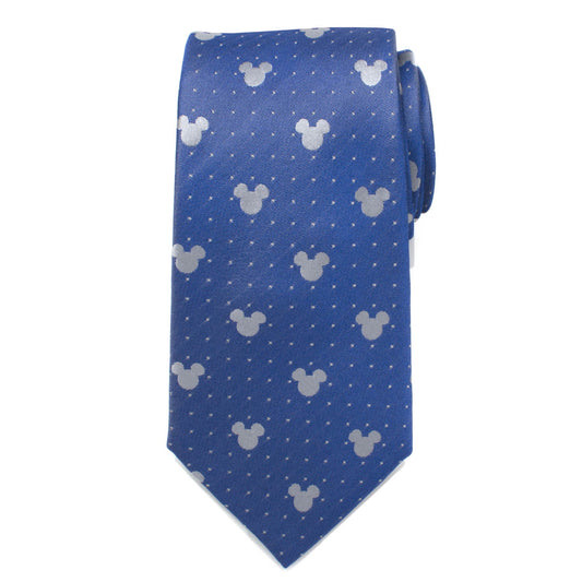 Mickey Mouse Blue Pin Dot Men's Tie