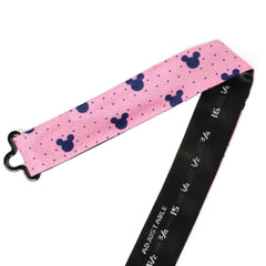 Mickey Silhouette Pink Dot Pre-Tied Bow Tie