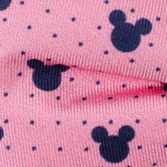 Mickey Silhouette Pink Dot Pre-Tied Bow Tie