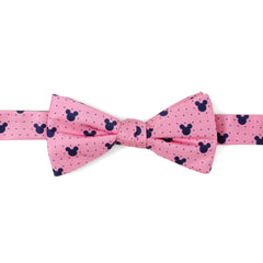 Mickey Silhouette Pink Dot Pre-Tied Bow Tie