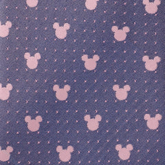 Mickey Silhouette Purple Pink Dot Tie