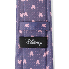 Mickey Silhouette Purple Pink Dot Tie