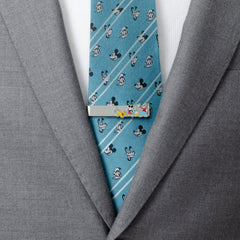 Mickey and Friends Printed Silver Tie Bar