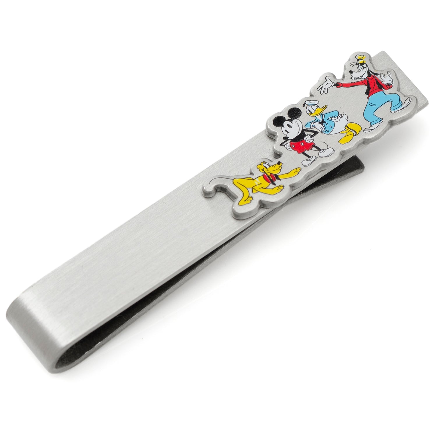  Cufflinks Mickey and Friends Printed Silver Tie Bar - Default Title - Bonton