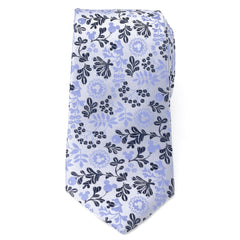 Mickey Silhouette Floral Blue White Tie