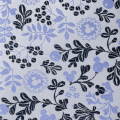 Mickey Silhouette Floral Blue White Tie