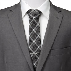 Mickey and Friends Charcoal Plaid Men's Tie